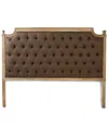 Zentique Louis Queen Tufted Headboard In Brown