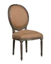 Zentique Louis Xvi Dining Side Chair In Brown