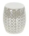 Zentique Lovell Garden Stool Grey In Neutral