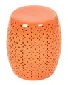 Zentique Lovell Garden Stool Orange In Orange
