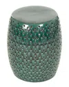 Zentique Lovell Garden Stool Teal In Green