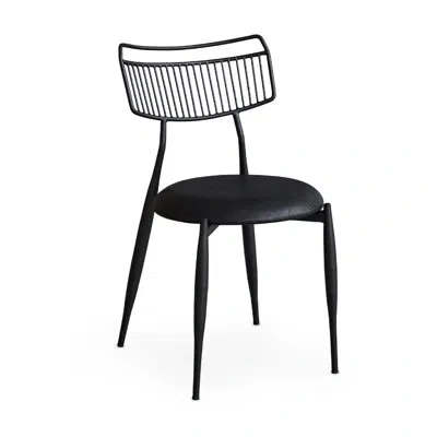 Zentique Madeleine Curved Back Chair In Black