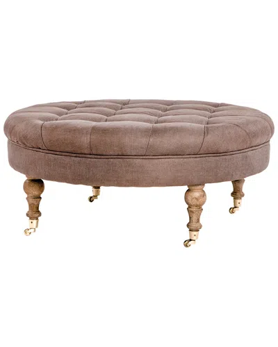 ZENTIQUE MAISON TUFTED ROUND OTTOMAN
