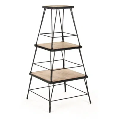 Zentique Marco Stool In Black;brown