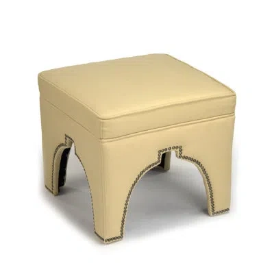 Zentique Marnix Accent Stool In Yellow