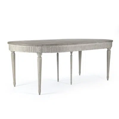 Zentique Martel Dining Table In Gray Oak Stain