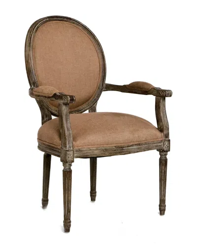 Zentique Medallion Arm Chair In Brown