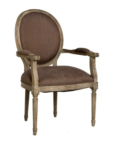 Zentique Medallion Arm Chair In Brown