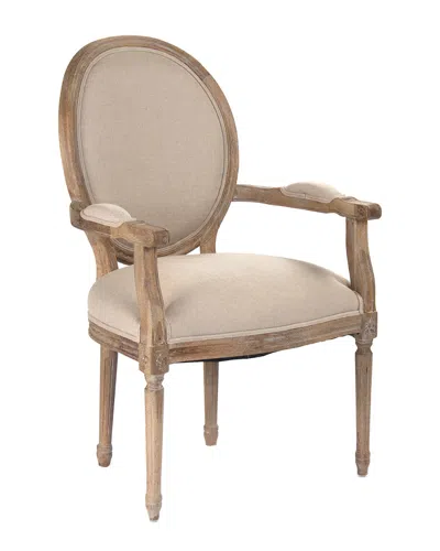 Zentique Medallion Arm Chair In Brown