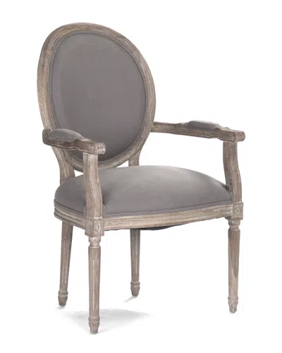 Zentique Medallion Arm Chair In Gray
