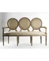 Zentique Medallion Settee In Brown