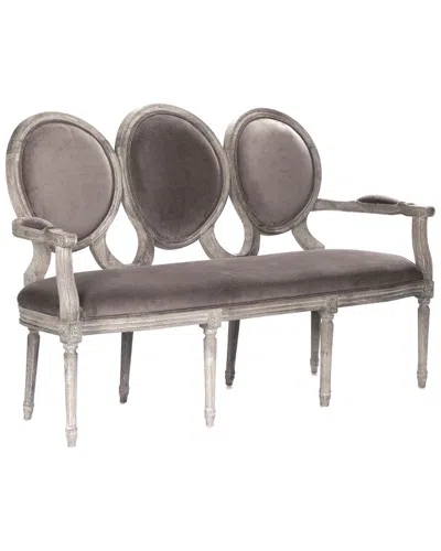 Zentique Medallion Settee In Gray