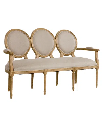Zentique Medallion Settee In Gray