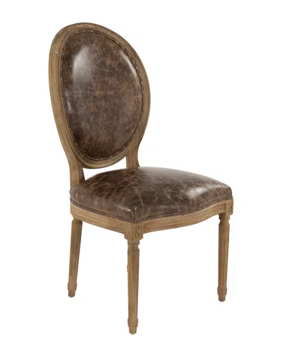 Zentique Medallion Side Chair In Brown