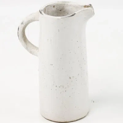 Zentique Medium Tall Pitcher In White