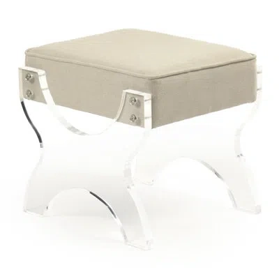 Zentique Melodie Stool In Beige;beige,transparent;beige,transparent