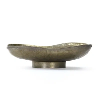 Zentique Metal Abstract Decorative Plate In Antique Bronze