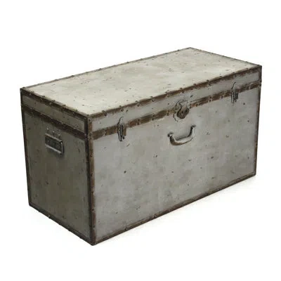 Zentique Metal Box In Gray