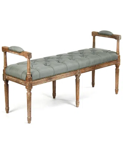 Zentique Nicolas Tufted Bench In Green