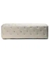 Zentique Oliver Tufted Bench In Neutral