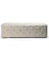 Zentique Oliver Tufted Bench In White