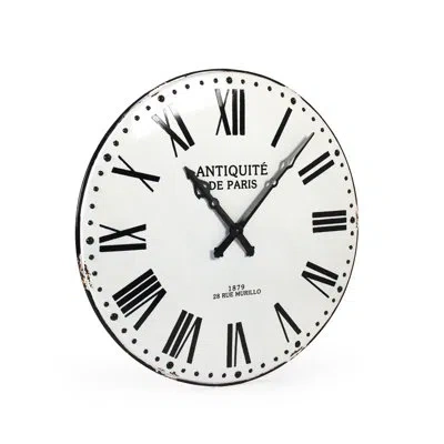Zentique Oversized Corvin 43.5" Wall Clock In Black;off White