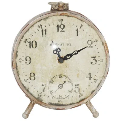 Zentique Paris Petit Clock In Antique Beige
