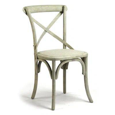 Zentique Parisienne 19.5" Wide Side Chair In Distressed White