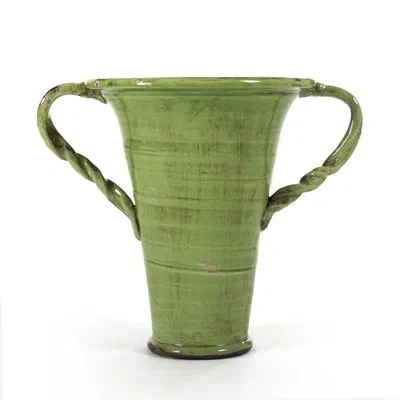 Zentique Pottery Storage Jar In Green