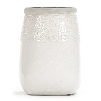 Zentique Pottery Storage Jar In White