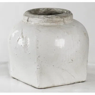 Zentique Pottery Table Vase In White