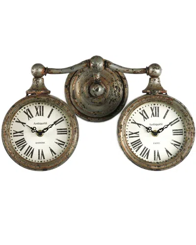 Zentique Round Wall Clocks In Brown