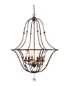 Zentique Rustic Metal Chandelier In Brown