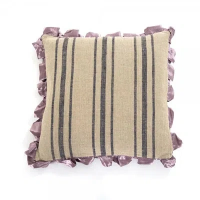 Zentique Skirted Throw Pillow In Gray;beige;lavendar