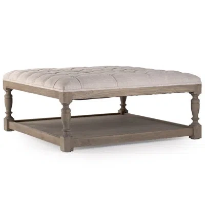 Zentique Square Cocktail Ottoman In Reclaimed Oak