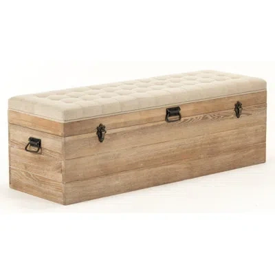 Zentique Stockage Upholstered Storage Bench In Brown