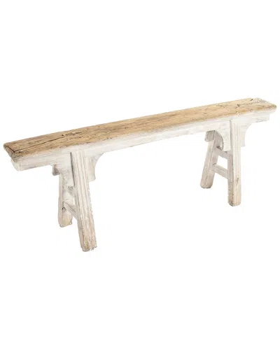 Zentique Story Bench White In Neutral