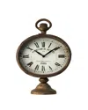 Zentique Tabletop Clock In Brown
