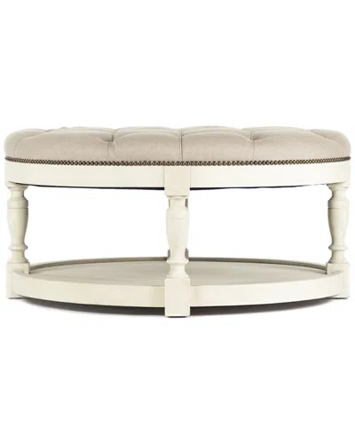 Zentique Tammy Ottoman In White