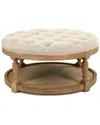 Zentique Tammy Ottoman In Brown