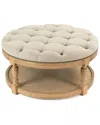 Zentique Tammy Ottoman In Brown