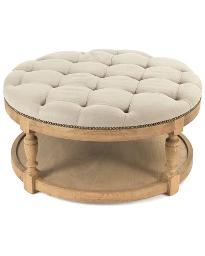 Zentique Tammy Ottoman In Neutral