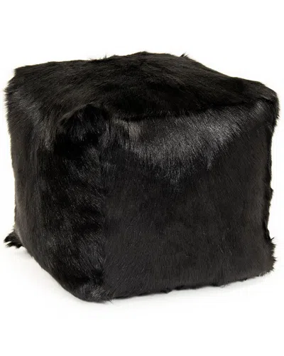 ZENTIQUE ZENTIQUE TIBETAN BLACK GOAT FUR POUF