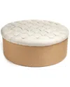 Zentique Tufted Ottoman In Brown