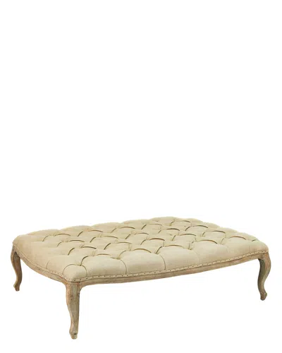 Zentique Tufted Ottoman In Neutral