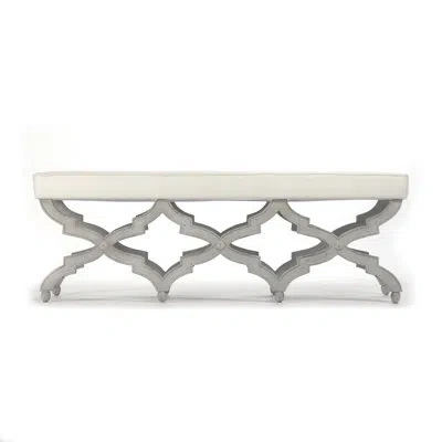 Zentique Upholstered Bench In Cream