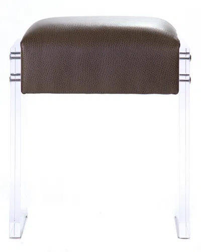 Zentique Vanity Stool In Brown