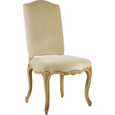 Zentique Velvet Upholstered Side Chair In Brown