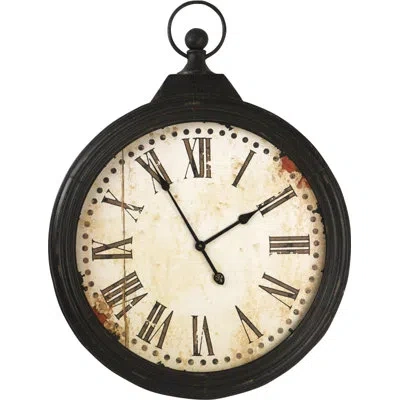 Zentique Wall Clock In Black;off White