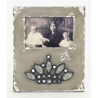 Zentique Wood Picture Frame In Black;white;gray